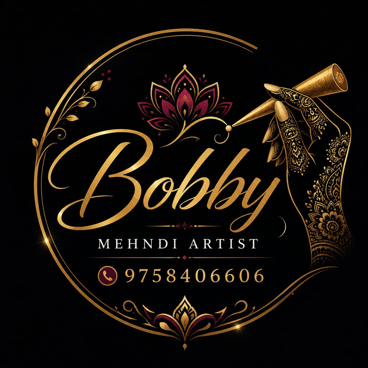 Bobby Mehndi Artist Logo